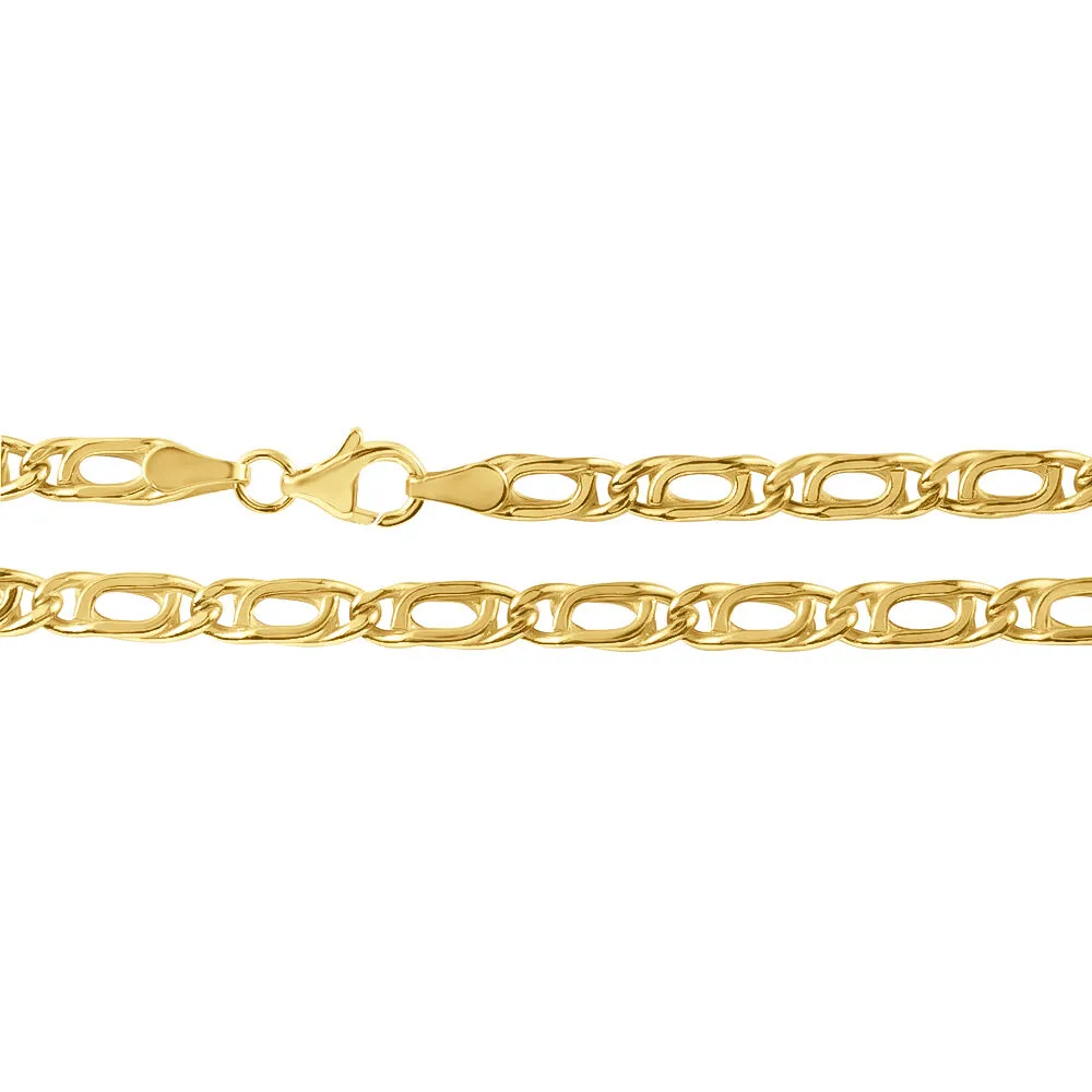 Catena L'homme Or Oro Giallo 375/1000 Maglia Occhio Di Pernice 50 cm 1412942
