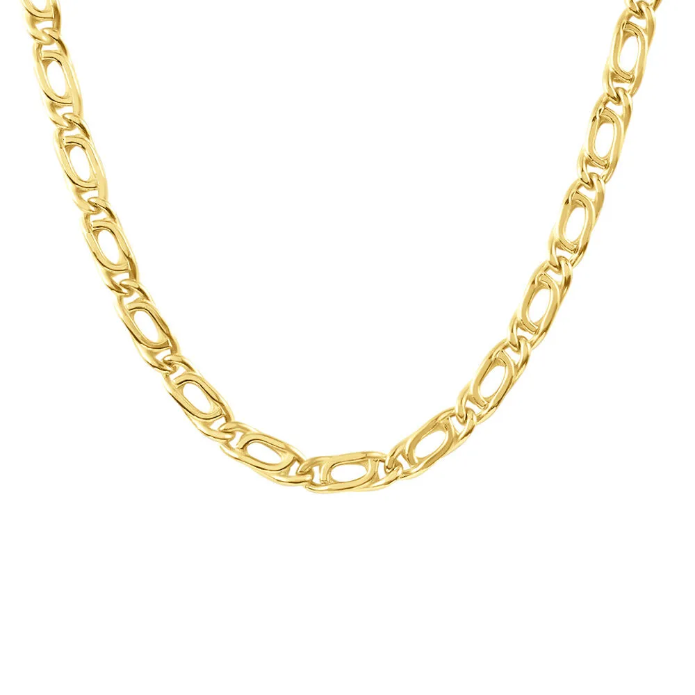 Catena L'homme Or Oro Giallo 375/1000 Maglia Occhio Di Pernice 50 cm 1412942