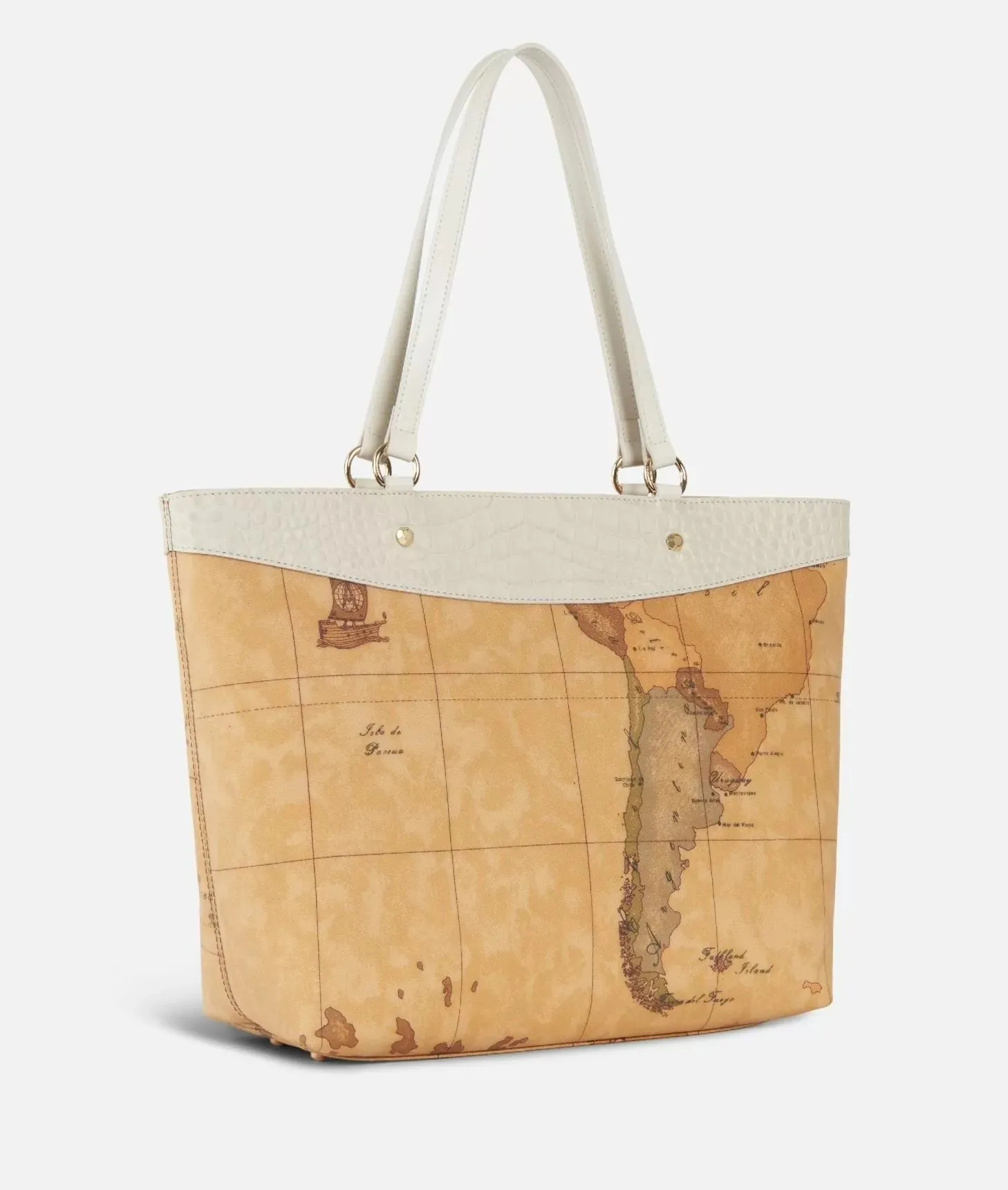 Charme geo borsa shopping bianca