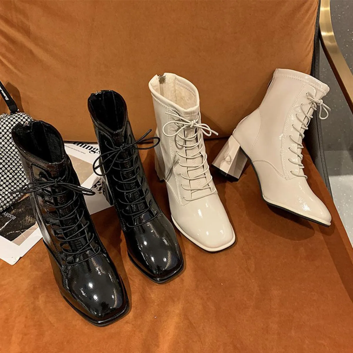 Chelsea Stivali Da Neve Delle Donne Della Caviglia Fad Grosso Goth Scarpe Tacchi Alti Stivali Da Moto 2023 Nuovo Inverno Casual