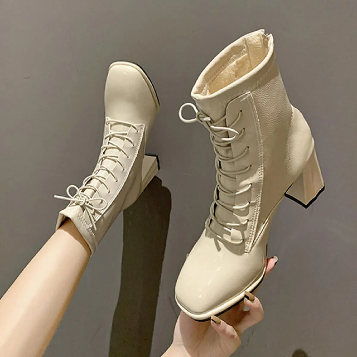 Chelsea Stivali Da Neve Delle Donne Della Caviglia Fad Grosso Goth Scarpe Tacchi Alti Stivali Da Moto 2023 Nuovo Inverno Casual