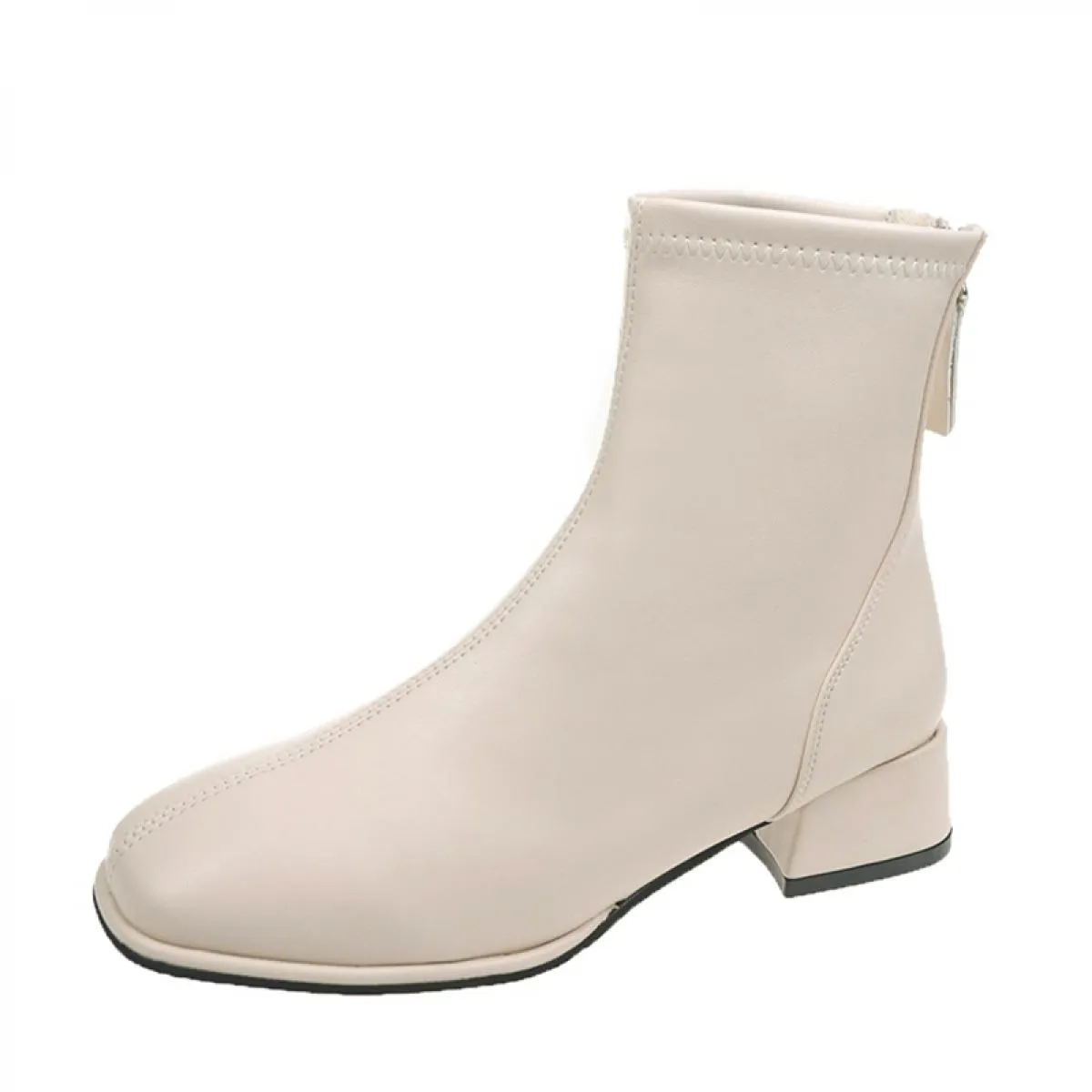 Chunky Donne Chelsea Stivali Tacchi Medi Moda Inverno Scarpe Alla Caviglia 2023 Nuove Pompe Casual Stivali Da Moto Goth Punta Qu