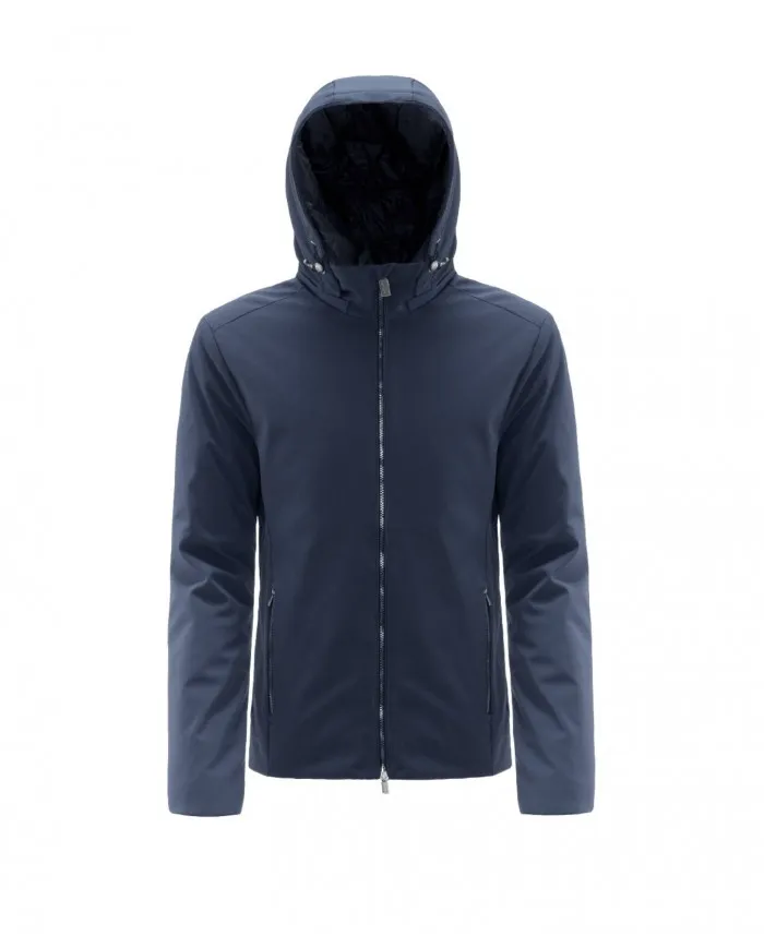 CIESSE Piumino Uomo 175985 STIRRING CPMJ30329 P0125D A-TI in nylon con cappuccio removibile 3012 LIGER BLUE/ asphalt