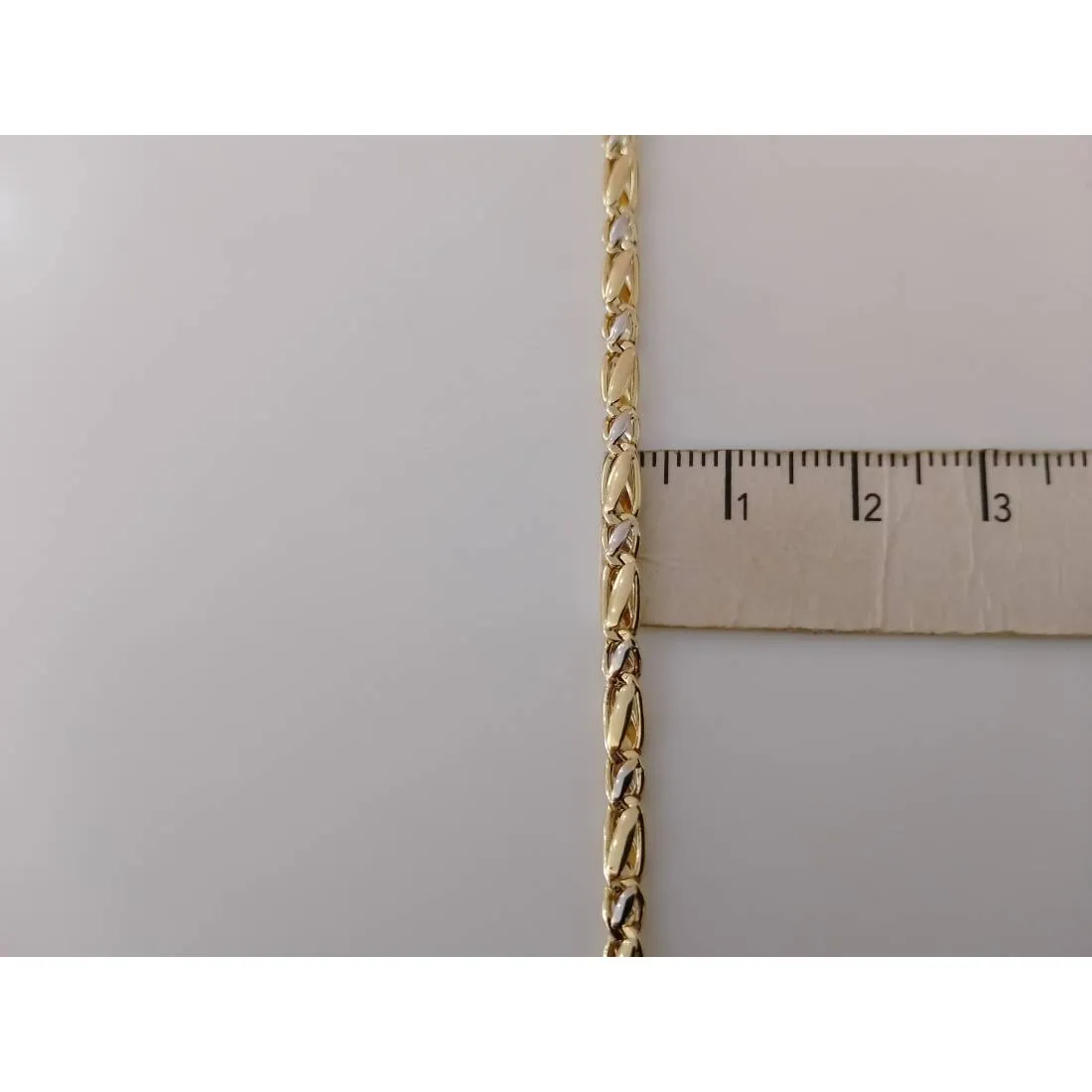 COLLANA ORO 18 KT 750% Bicolore GIALLO E BIANCO Uomo Donna Unisex COLLIER CATENA