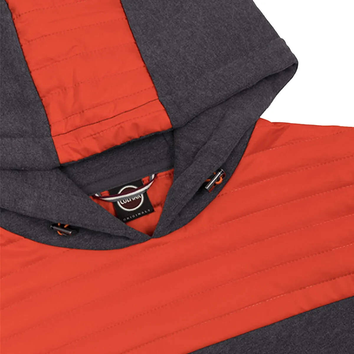 Colmar originals felpa uomo ultrasonic fahrenheit grigio/arancio