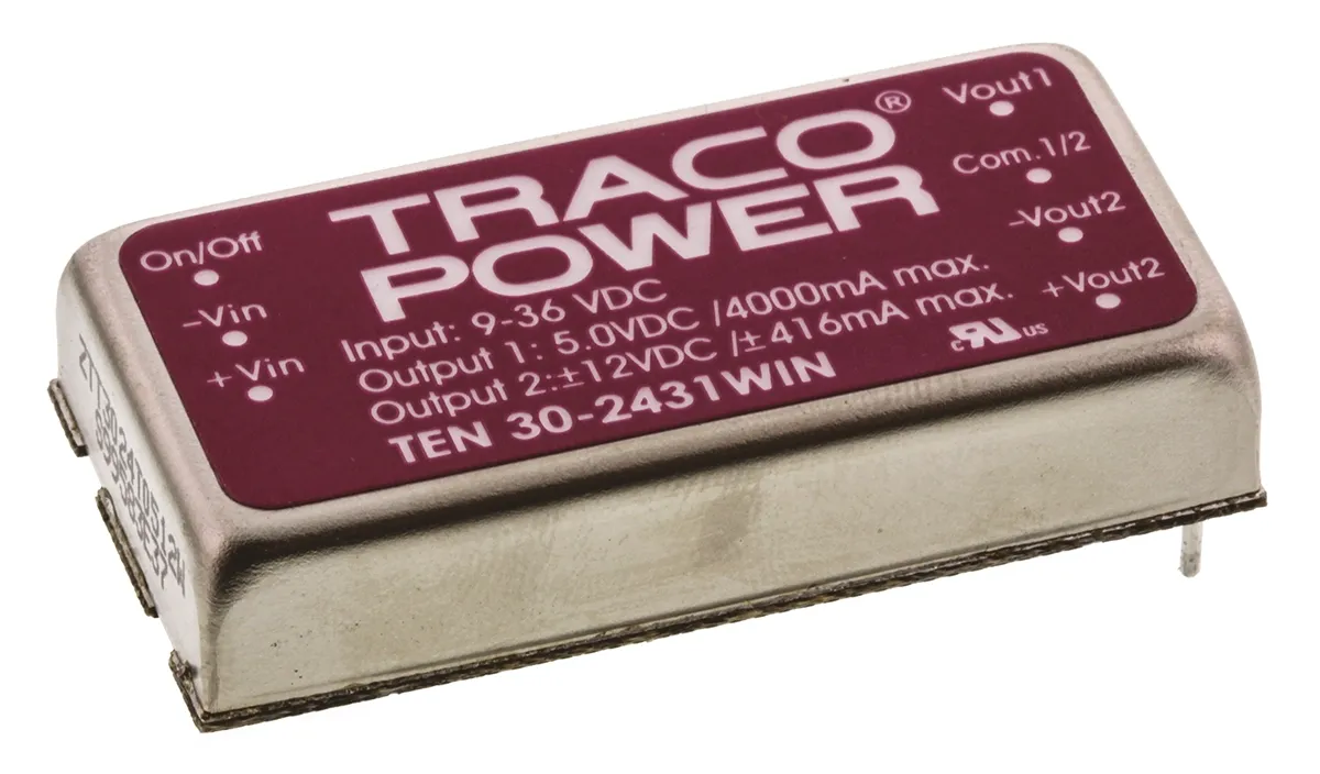 Convertitore c.c.-c.c. 30W, Vin 9 → 36 V c.c., Vout 5 V dc, ±12V cc, 1.5kV cc