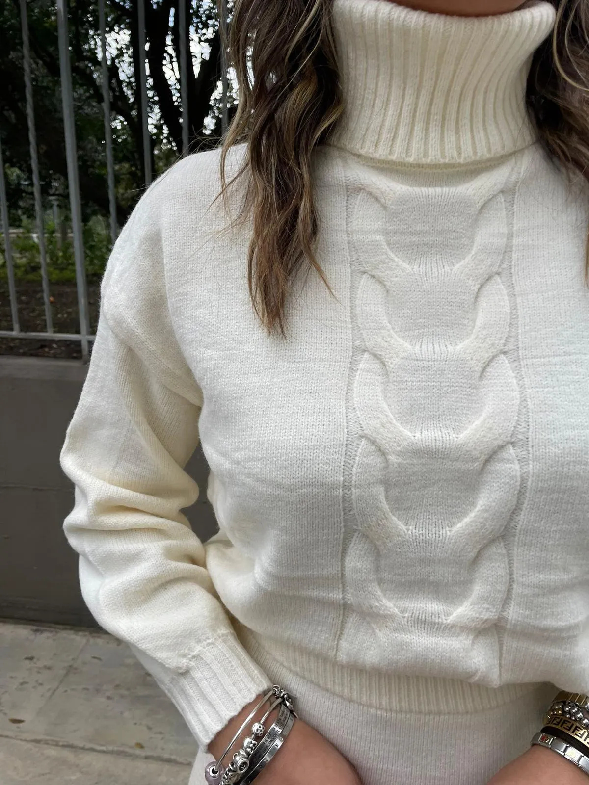 Coordinato 2 pezzi  in lana con maglione e longuette