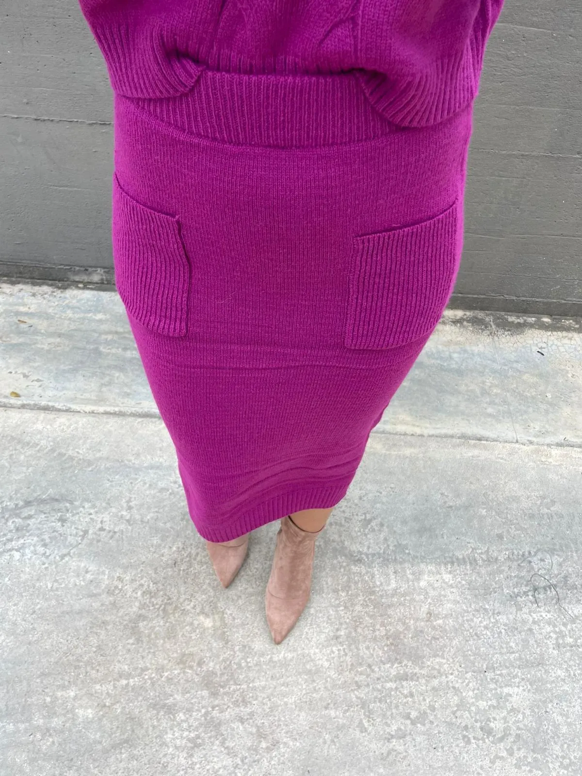 Coordinato 2 pezzi  in lana con maglione e longuette