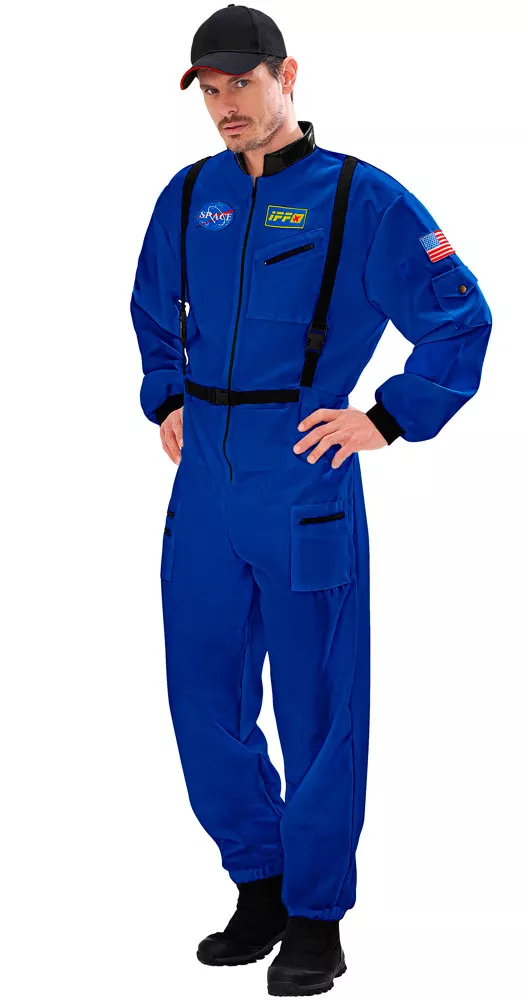 Costume da astronauta blu da uomo