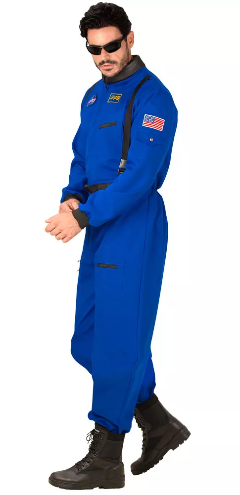 Costume da astronauta blu da uomo