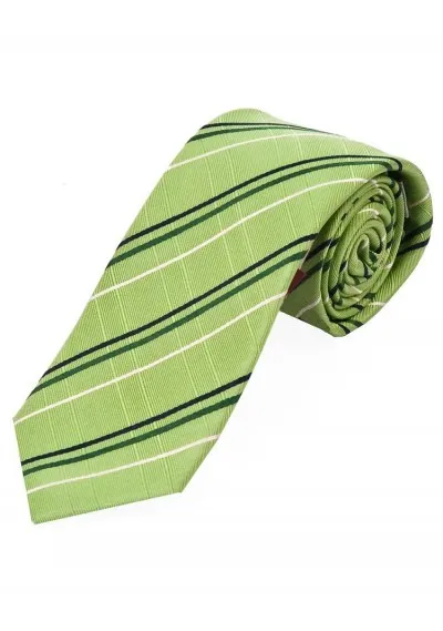 Cravatta da uomo Linea Cultured Check Verde chiaro Bianco neve