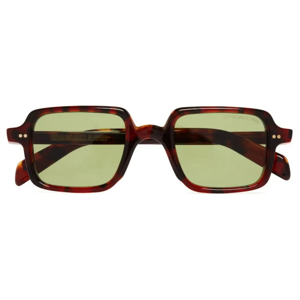 Cutler & Gross - GR02 Rectangle Sunglasses - Multi Havana Burgundy - Luxury - Cutler & Gross Eyewear