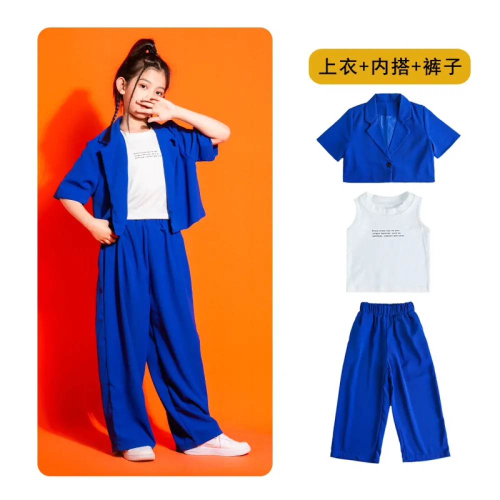 Danza di strada per bambini Abbigliamento alla moda Abiti da ragazzo hip-hop Abbigliamento per bambini Abiti da strada hiphop Ra