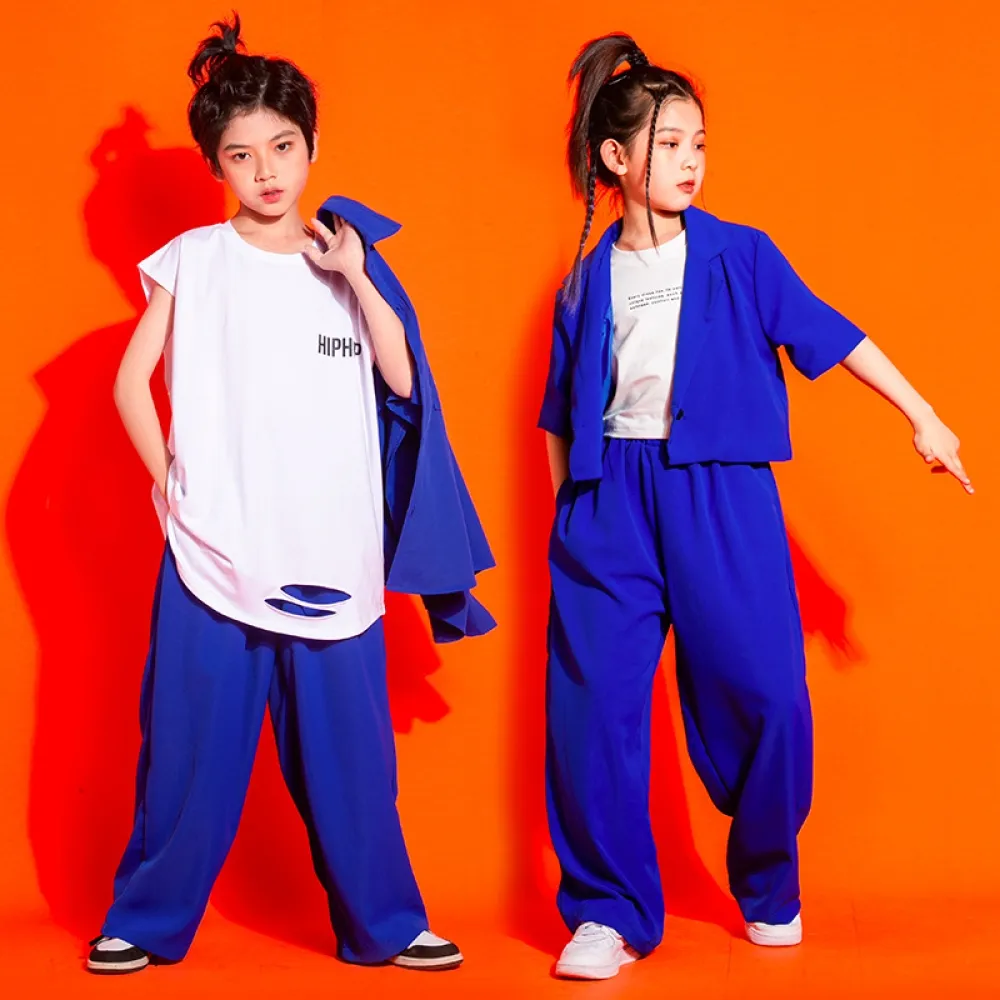 Danza di strada per bambini Abbigliamento alla moda Abiti da ragazzo hip-hop Abbigliamento per bambini Abiti da strada hiphop Ra