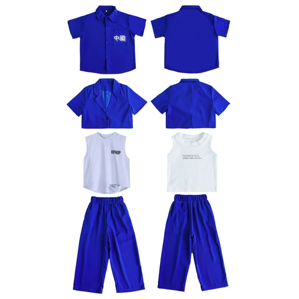 Danza di strada per bambini Abbigliamento alla moda Abiti da ragazzo hip-hop Abbigliamento per bambini Abiti da strada hiphop Ra