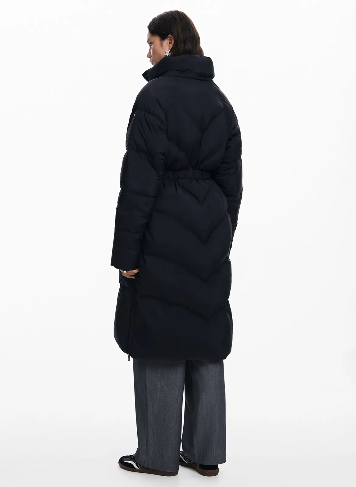  DESIGUAL   Lungo cappotto trapuntato con cappuccio | Nero
