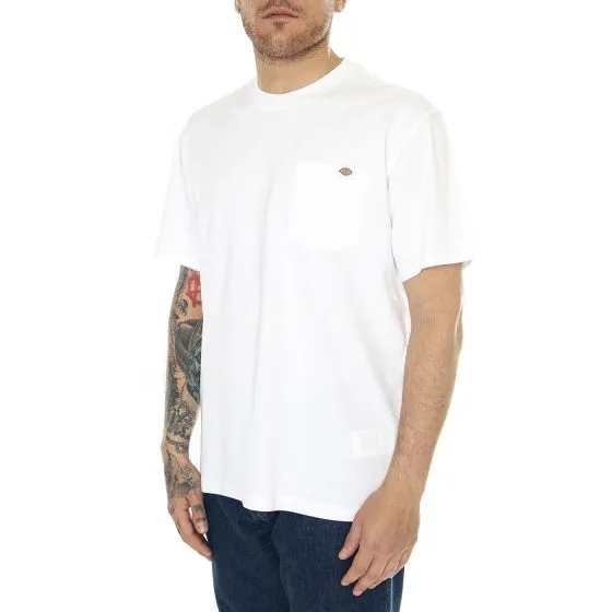 Dickies Luray Pocket Tee SS White - Maglietta Girocollo Uomo Bianca    