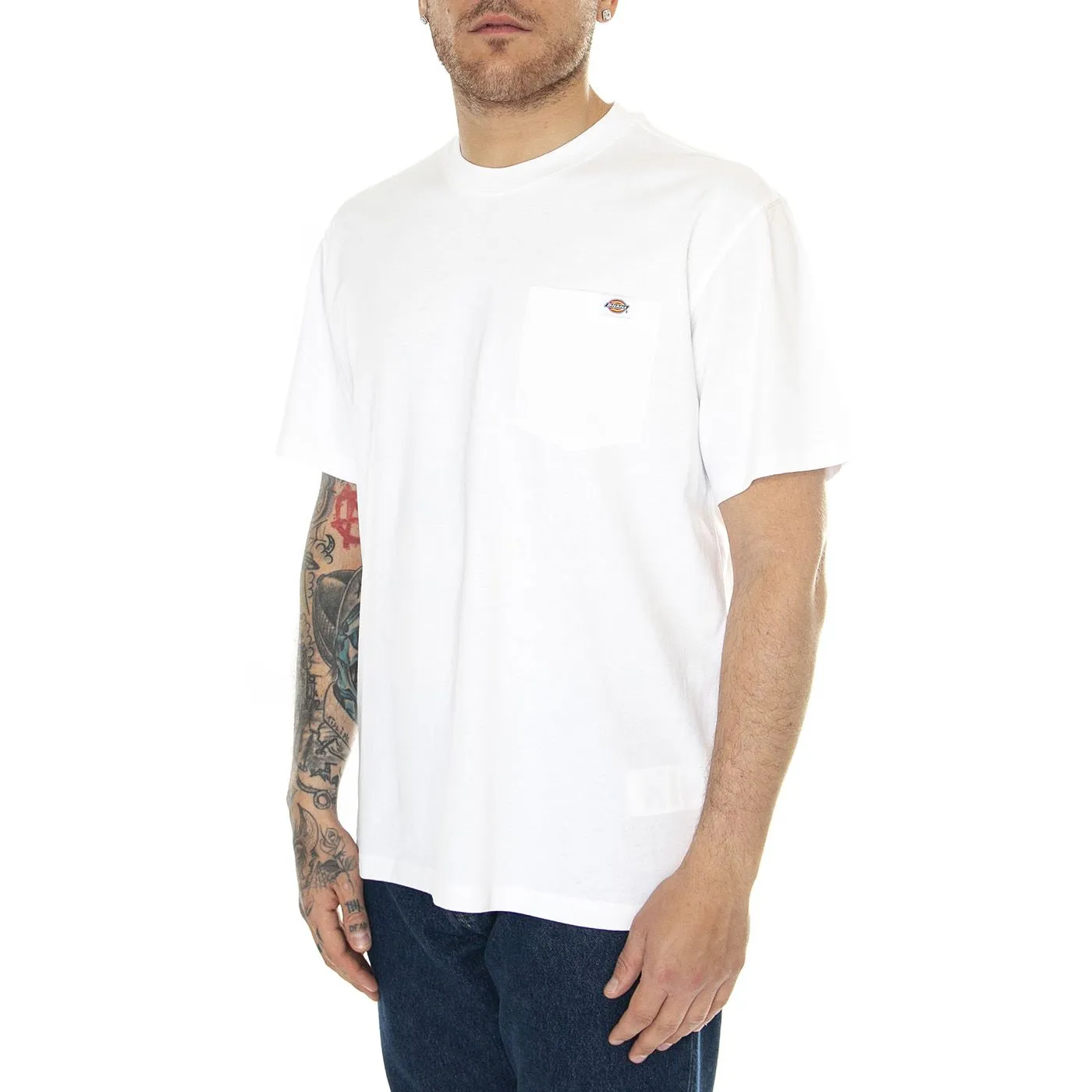 Dickies Luray Pocket Tee SS White - Maglietta Girocollo Uomo Bianca    