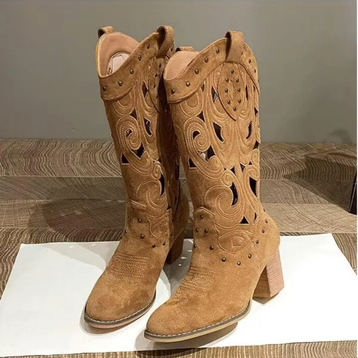 Donne Chelsea a metà polpaccio stivali da moto invernali scarpe con tacco alto 2023 nuovo marchio Fad Chunky stivali da gladiato