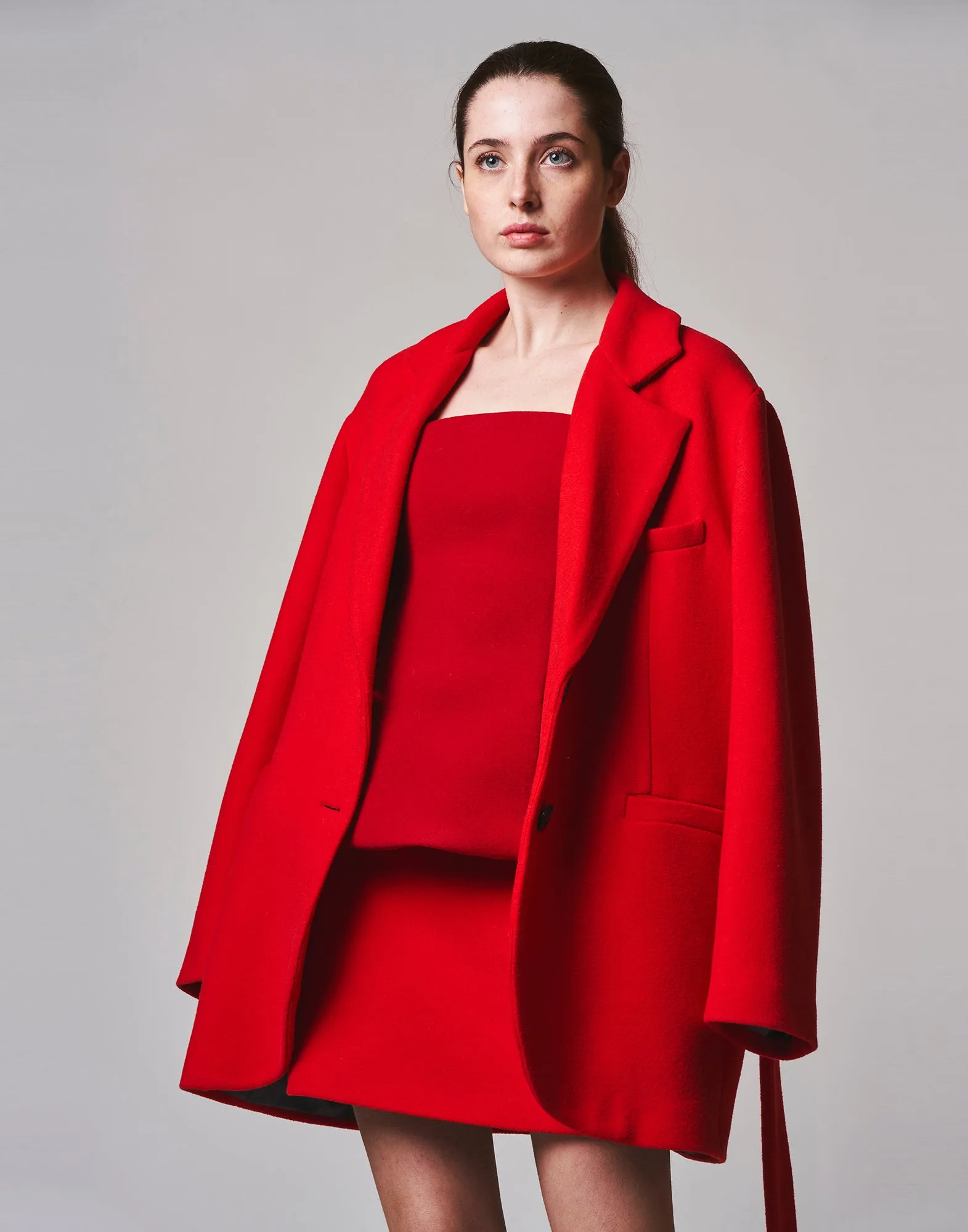 DOUUOD Giacca Over In Drap Lana