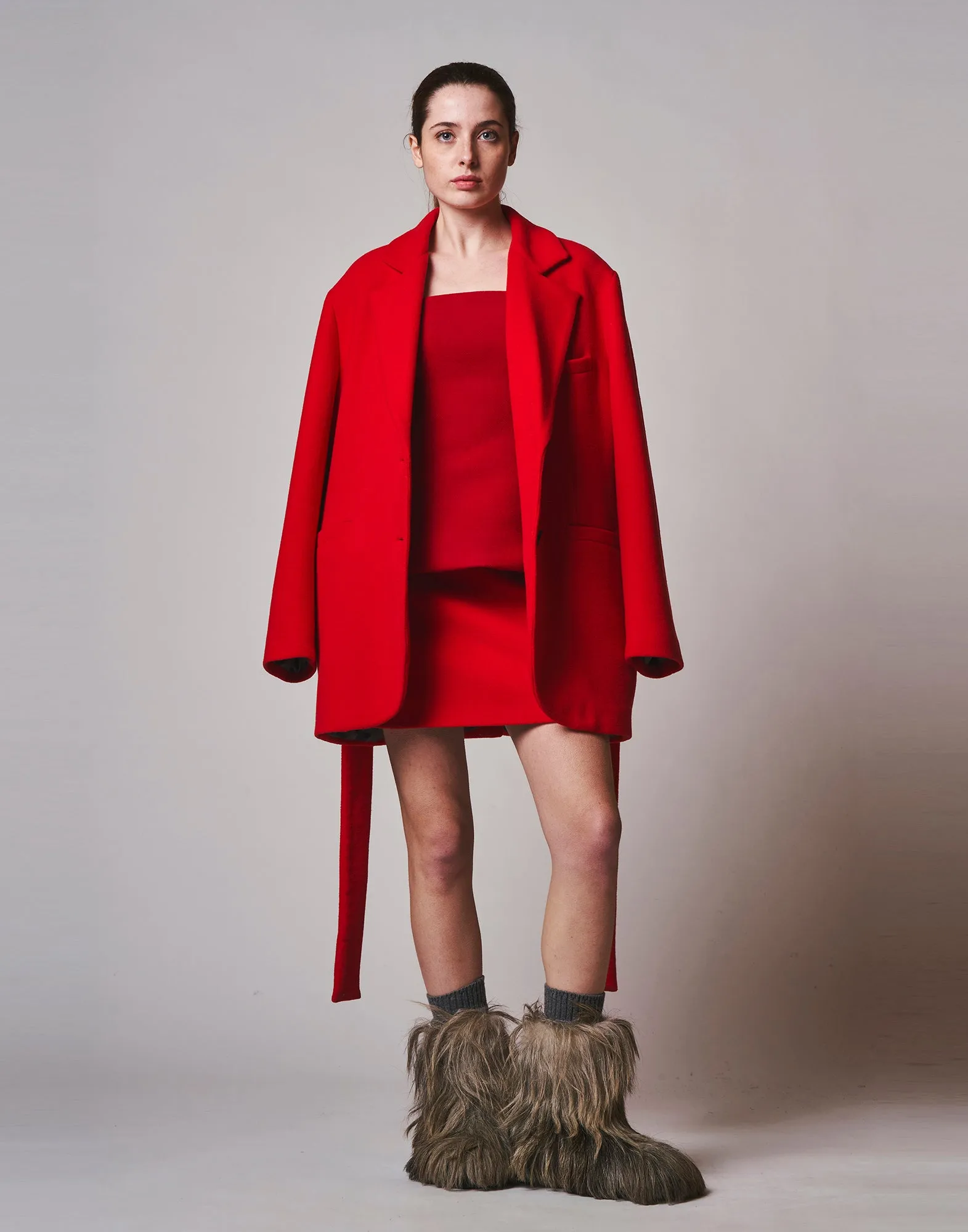 DOUUOD Giacca Over In Drap Lana