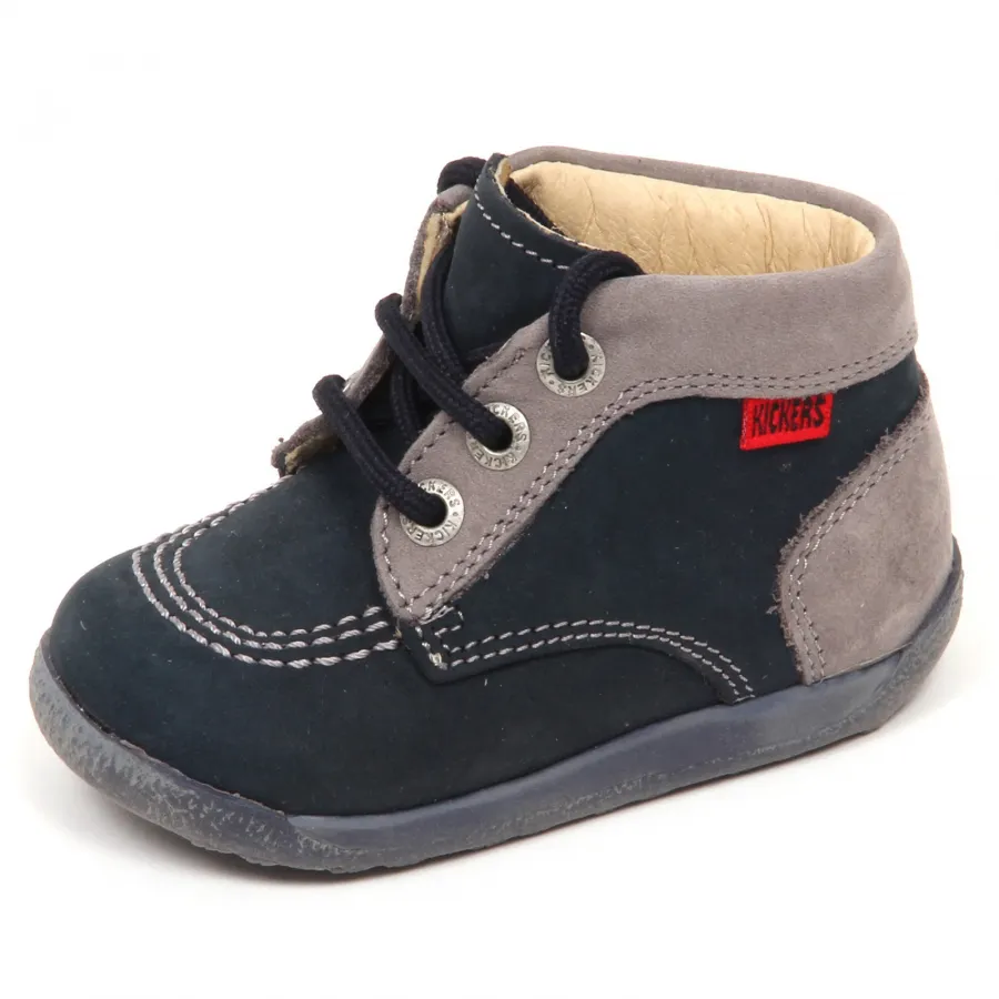 E2274 sneaker bimbo grey/blu KICKERS scarpe shoe kid baby boy