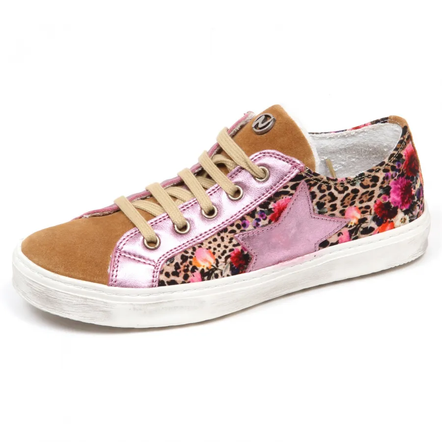 E3576 sneaker bimba rosa/beige NATURINO scarpe maculato shoe kid girl