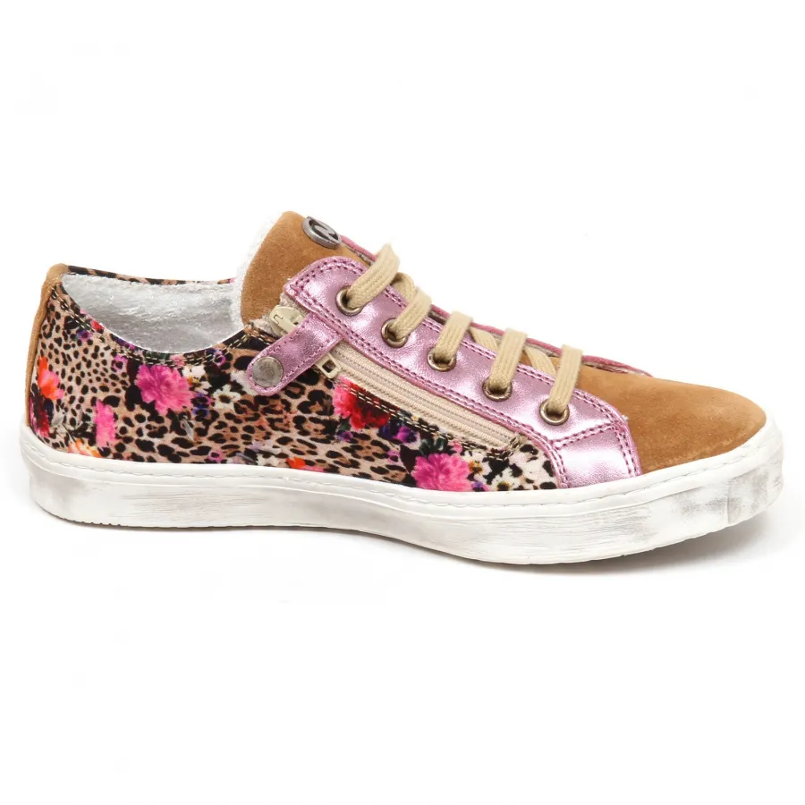 E3576 sneaker bimba rosa/beige NATURINO scarpe maculato shoe kid girl
