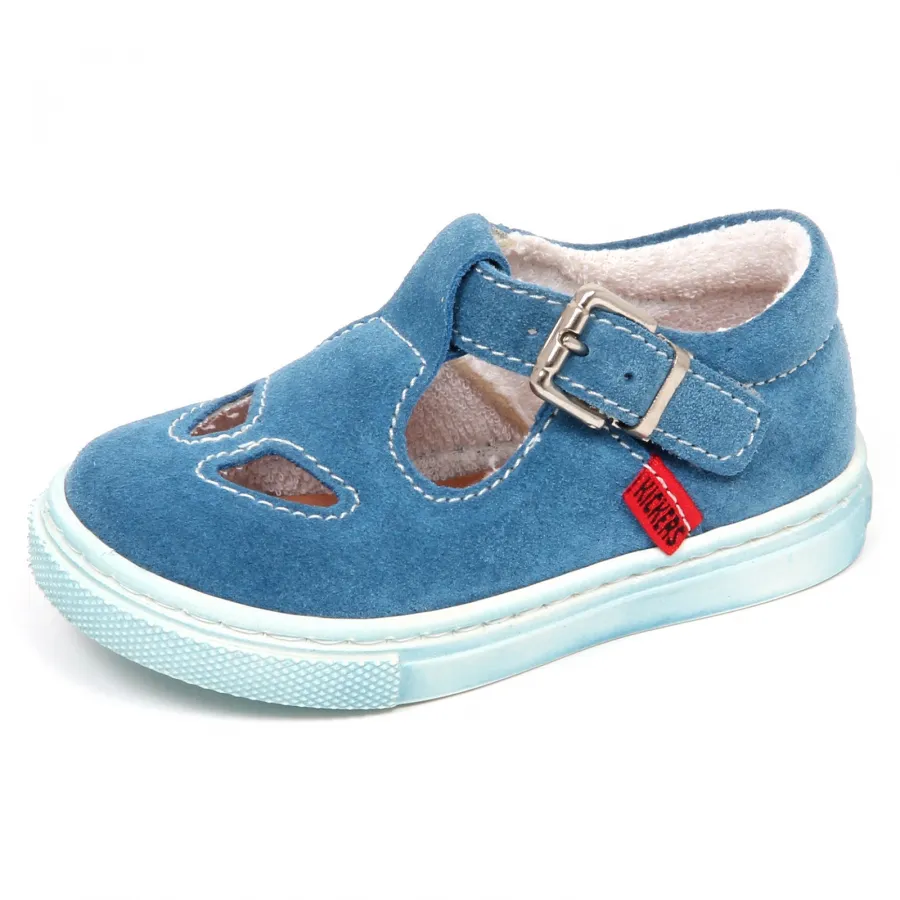 E6384 sandalo bimbo light blu KICKERS EARLY scarpe shoe baby boy