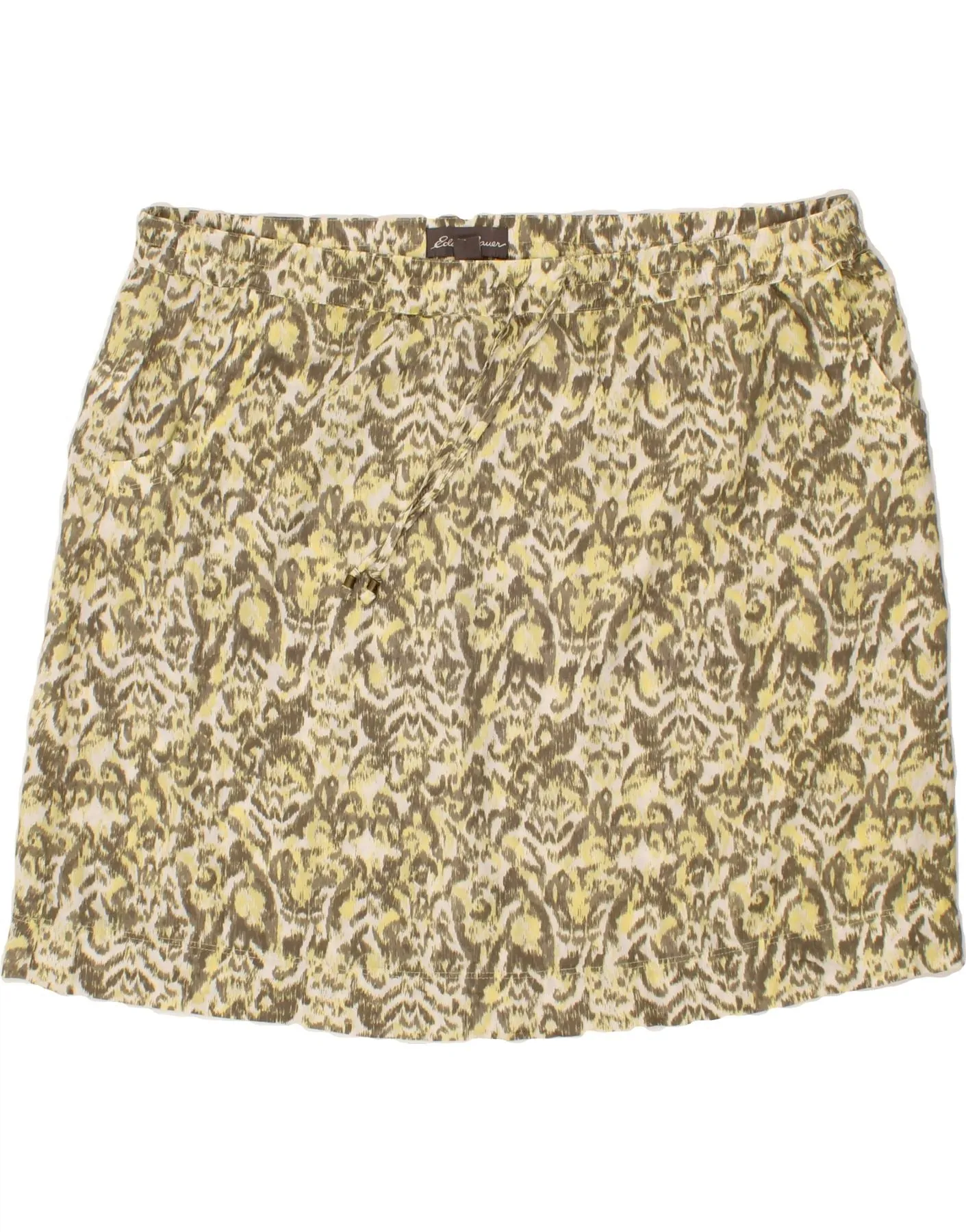 EDDIE BAUER Womens A-Line Skirt 2XL W40  Beige Animal Print Rayon