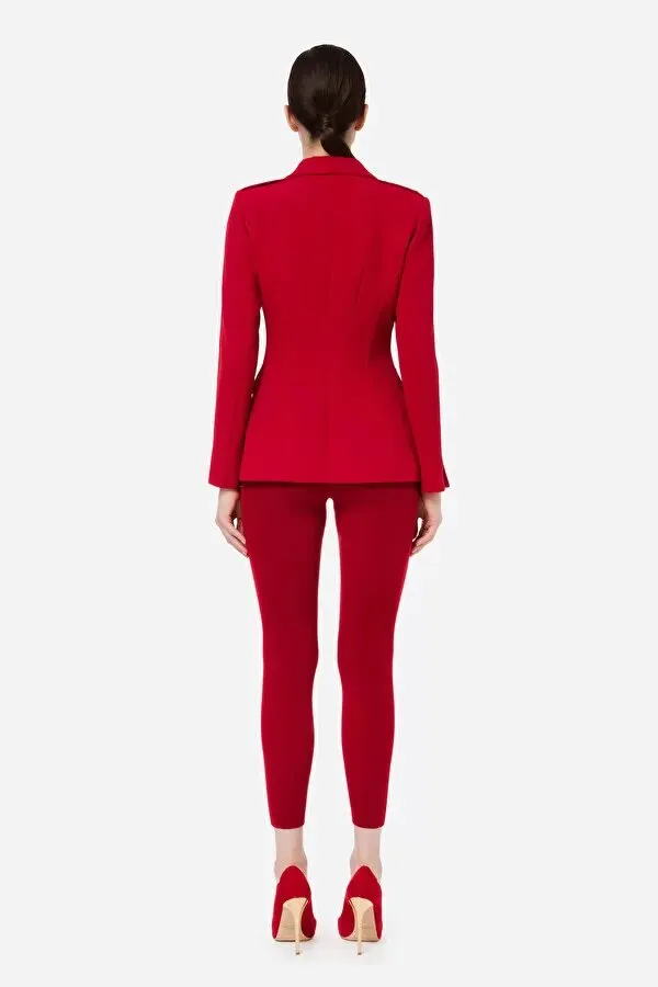 ELISABETTA FRANCHI Giacca sfiancata con bottoni gold