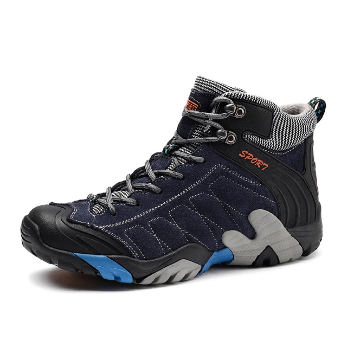 Emosewa Stivali da neve invernali da uomo Sneakers in pelle impermeabili Stivali da uomo super caldi Stivali da trekking maschil