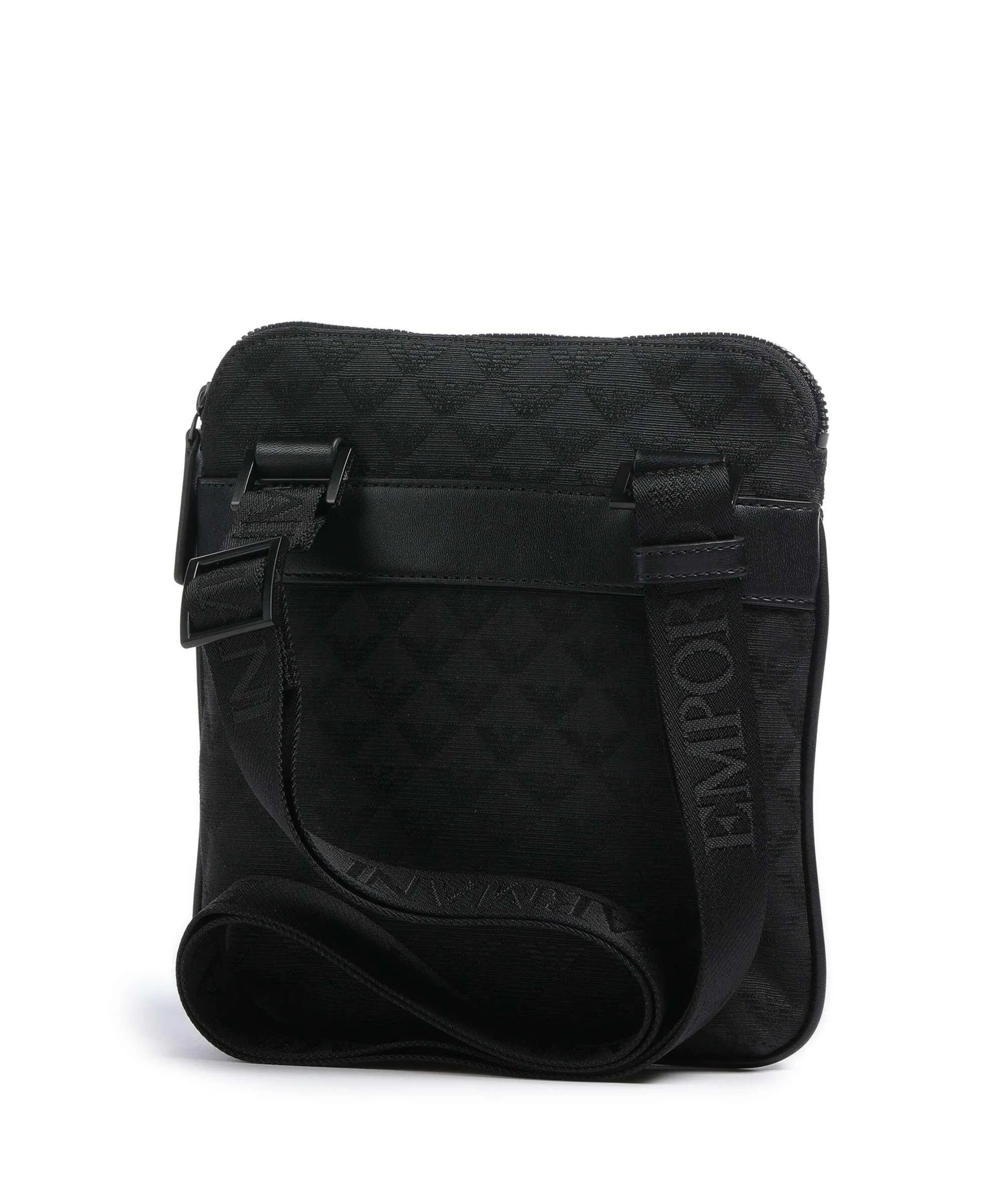  Emporio Armani Omnia Jacquard Borsa a tracolla poliestere, cotone nero  
