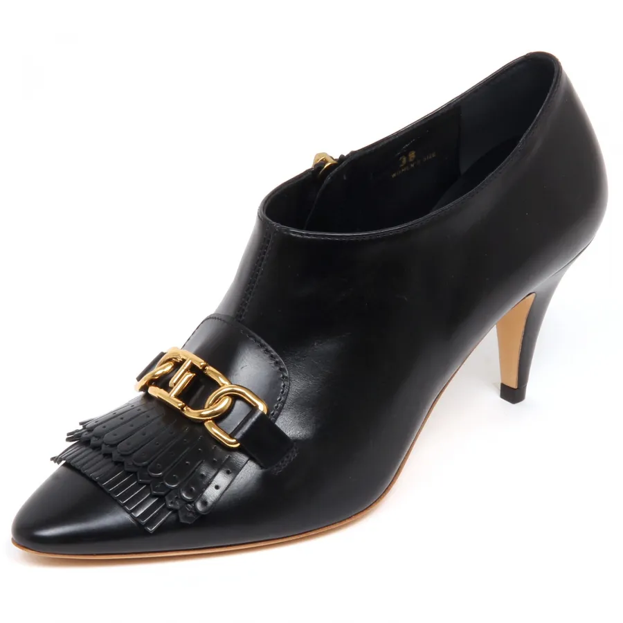 F6512 decollete donna black TOD’S scarpe frangia catena shoe woman