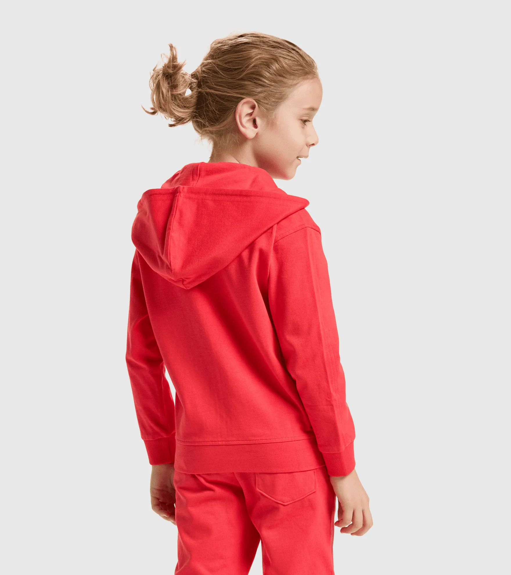 FELPA DIADORA JUNIOR FULL ZIP RAINBOW 102.178264 45028 ROSSO