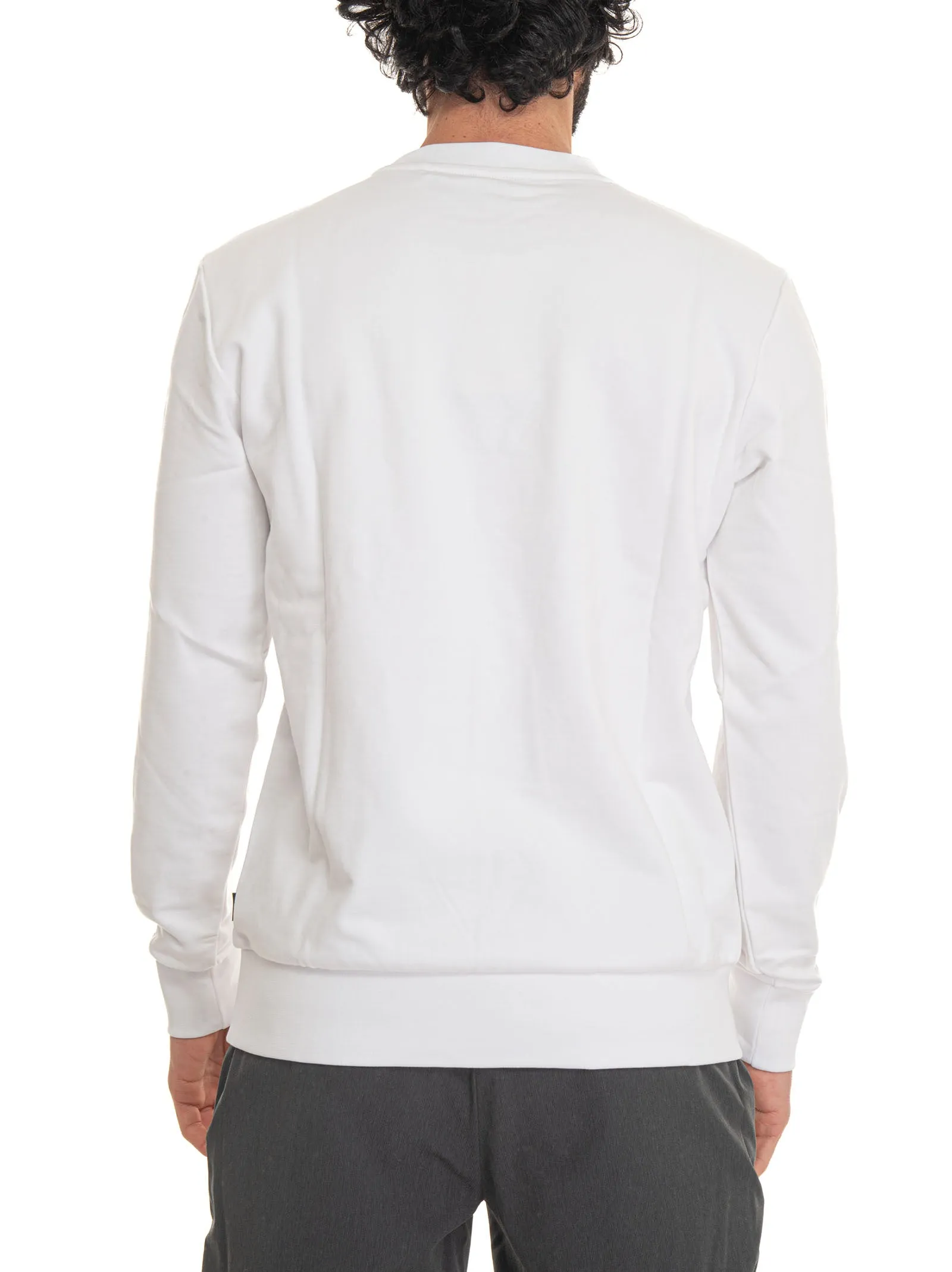 Felpa girocollo Bianco BOSS Uomo