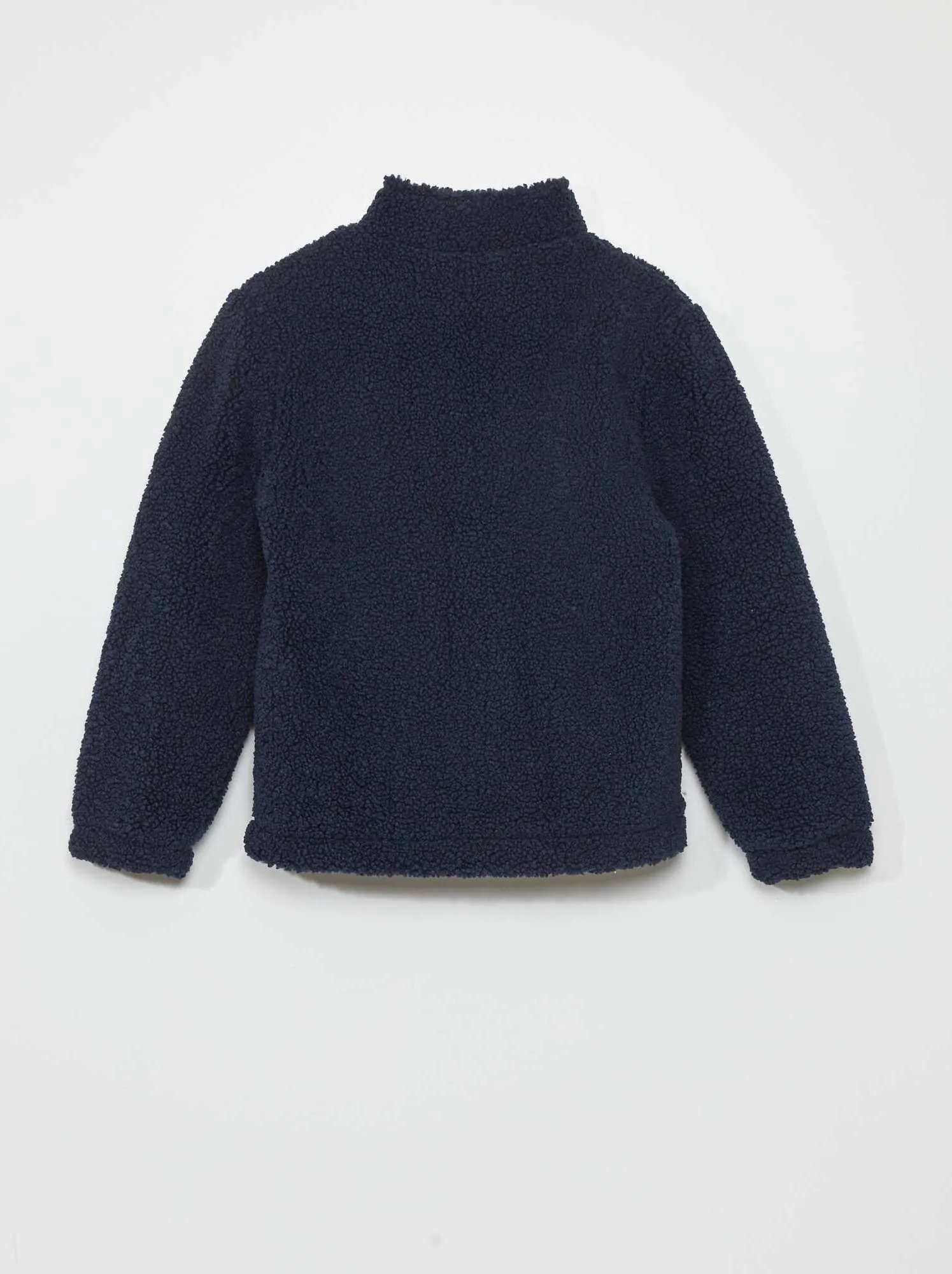 Felpa in sherpa con zip - BLU