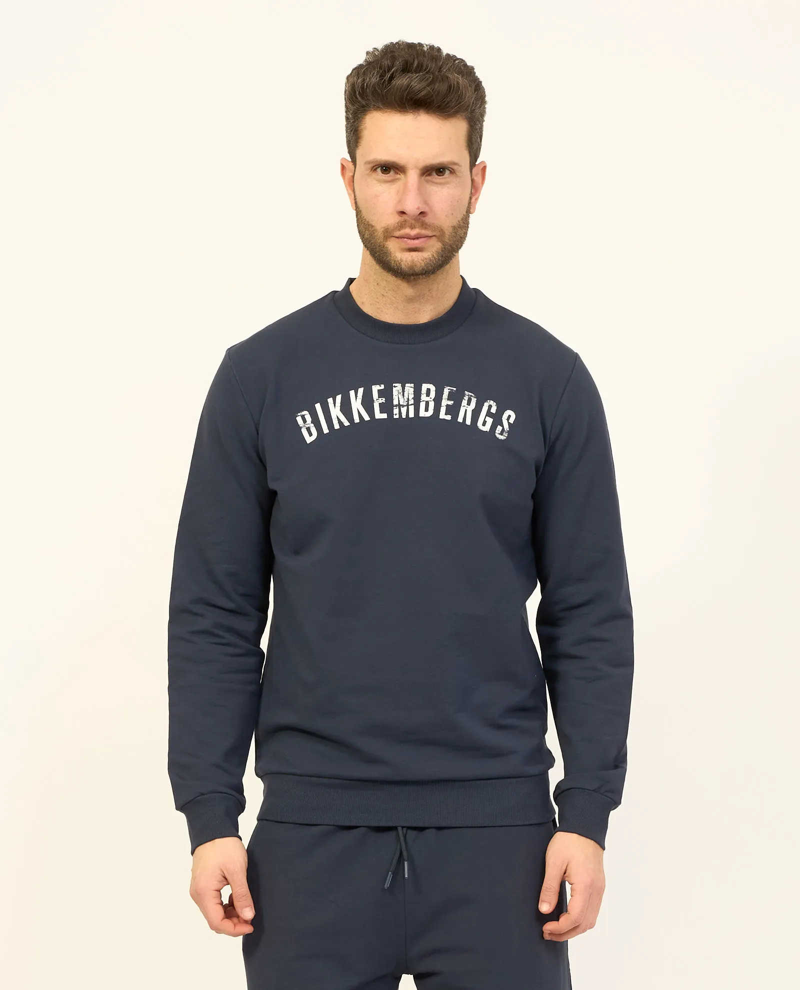 Felpa uomo Bikkembergs in girocollo con logo