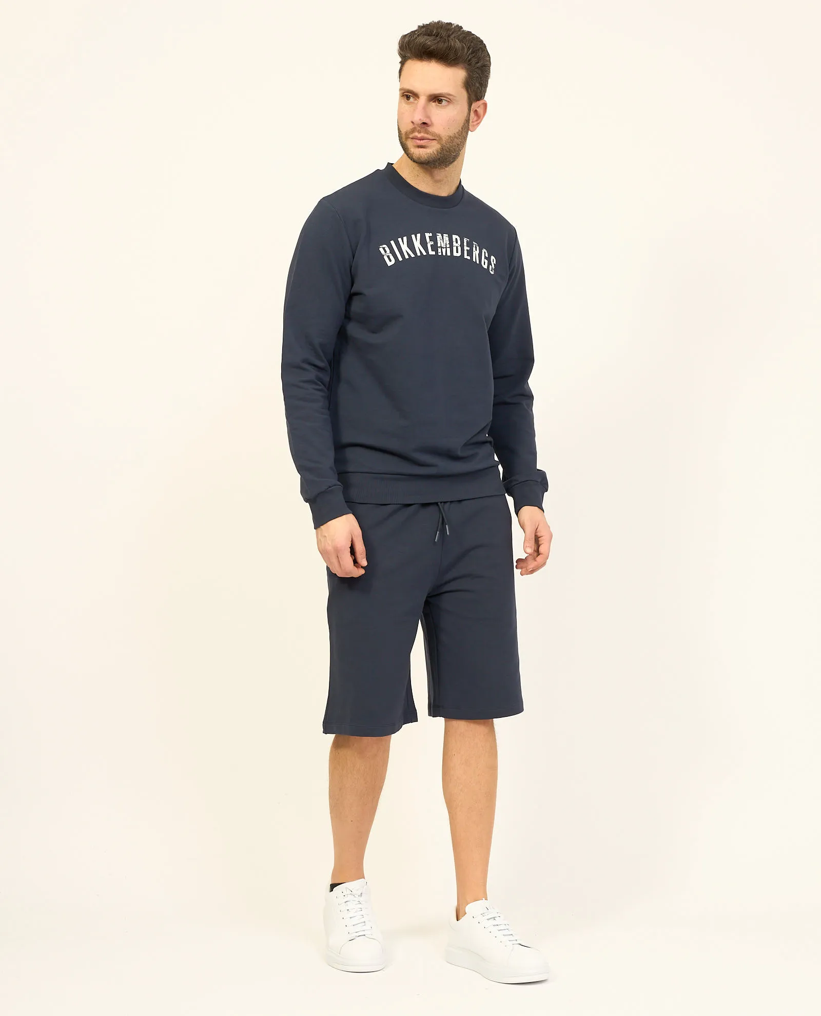 Felpa uomo Bikkembergs in girocollo con logo