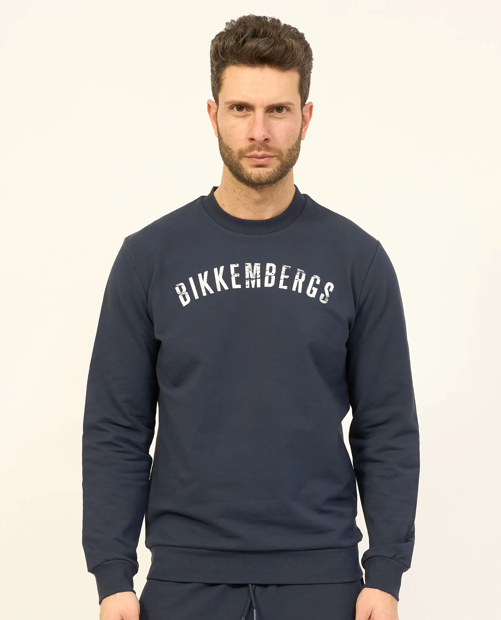 Felpa uomo Bikkembergs in girocollo con logo