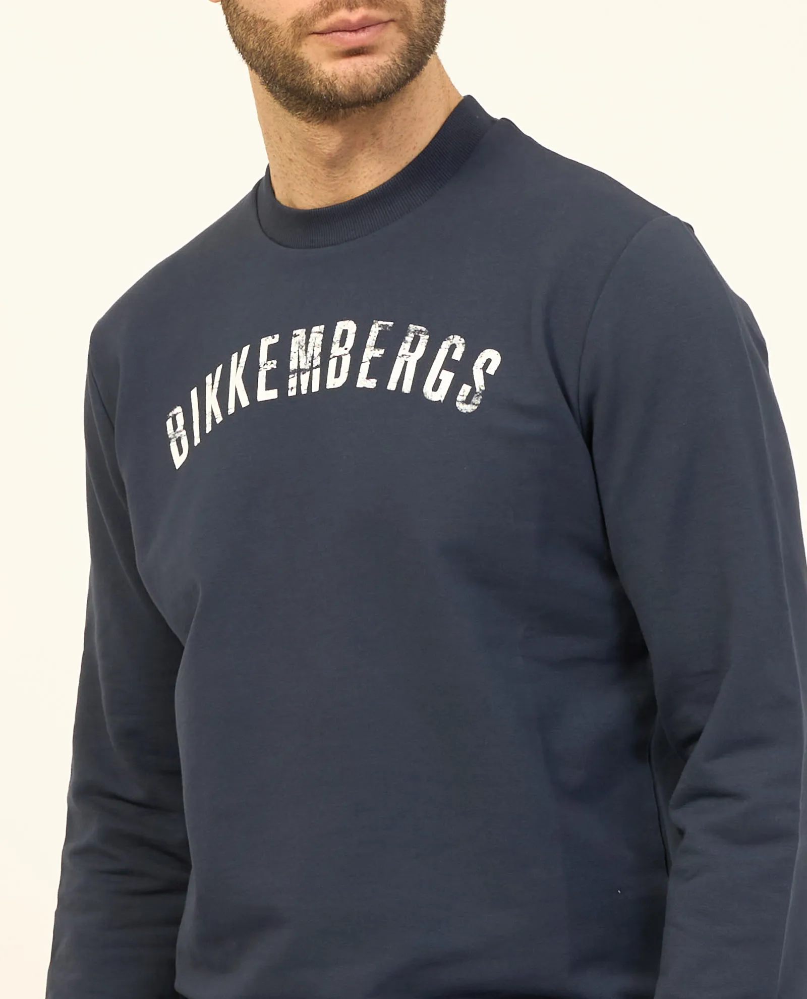 Felpa uomo Bikkembergs in girocollo con logo