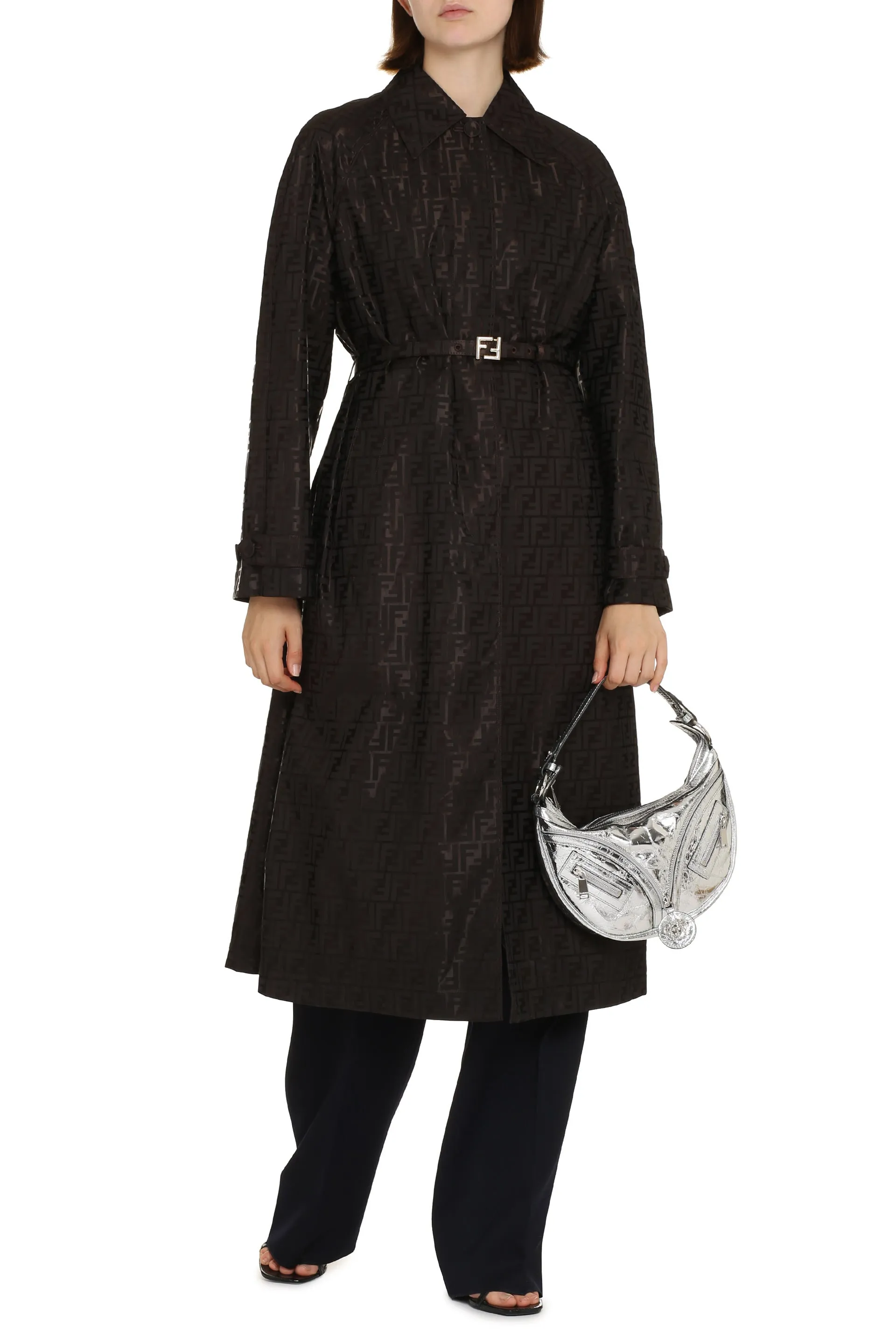 Fendi Trench coat  in tessuto FF jacquard