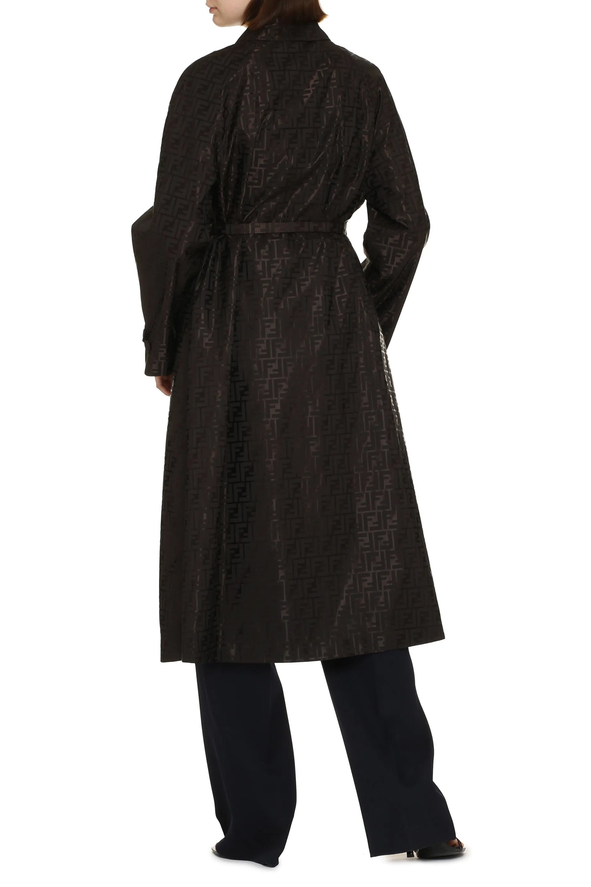 Fendi Trench coat  in tessuto FF jacquard