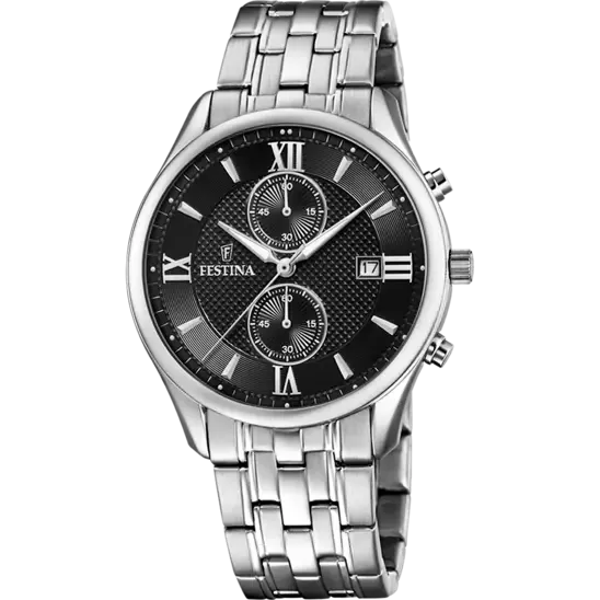Festina | OROLOGIO FESTINA TIMELESS CHRONOGRAPH F6854/8 NERO CON CINTURINO IN ACCIAIO, UOMO