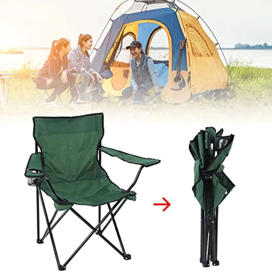Fockety Sedia da Campeggio Pieghevole, Sedia da Campeggio Impermeabile Antiscivolo Portatile Resistente all’Usura per Esterni 17