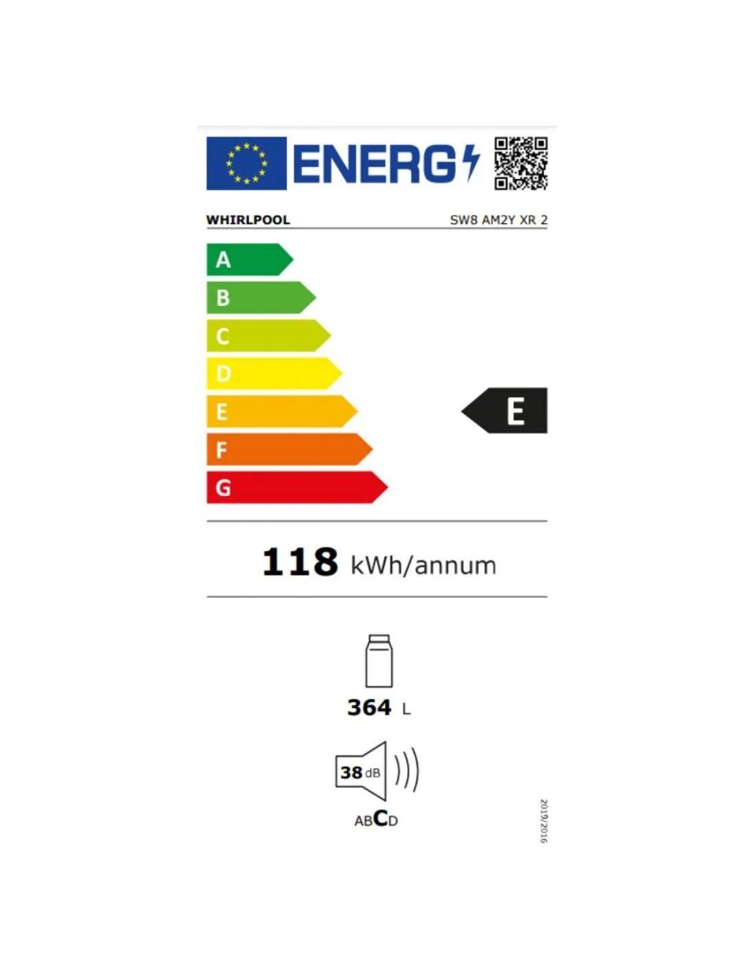 Frigorifero Whirlpool Corporation SW8AM2YXR2 Acciaio (187 x 60 cm)