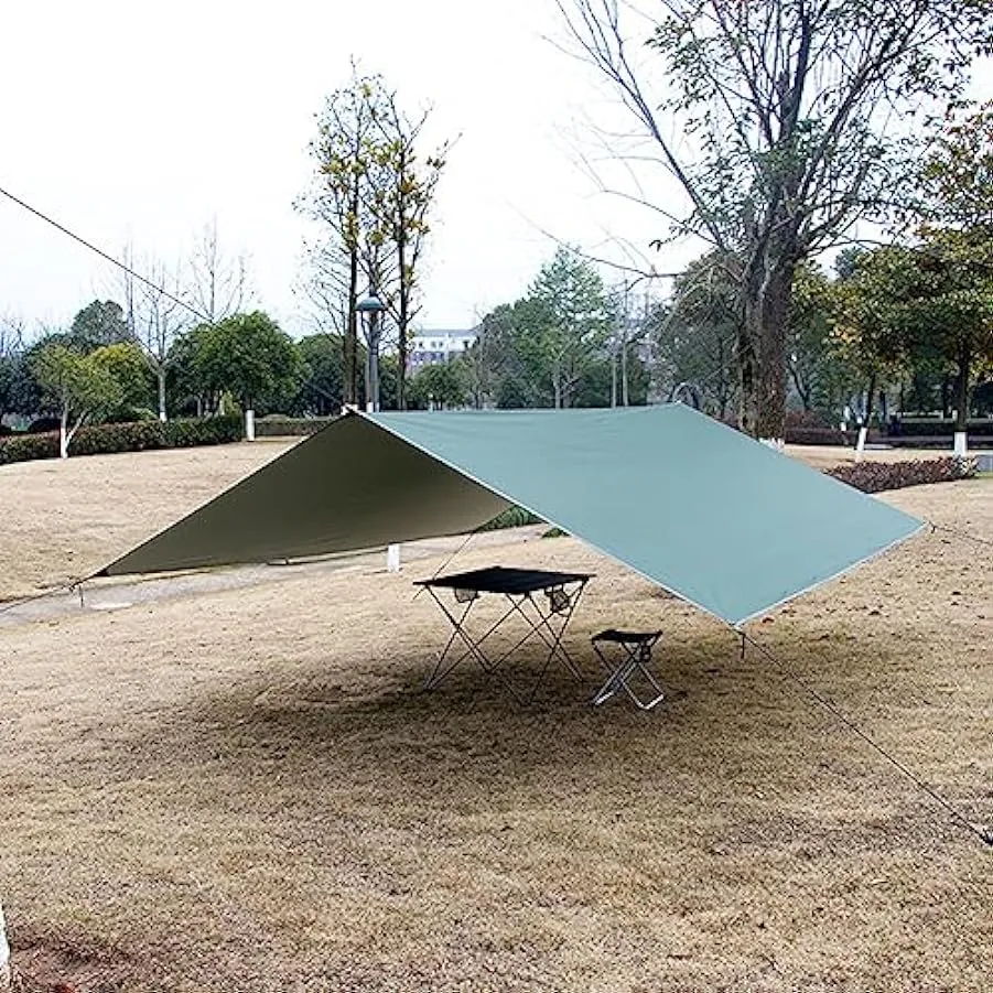 Ftchoice Tenda da campeggio Tarm Amaca impermeabile telo antipioggia all’aperto spiaggia leggero tenda Tarp per pesca campeggio 