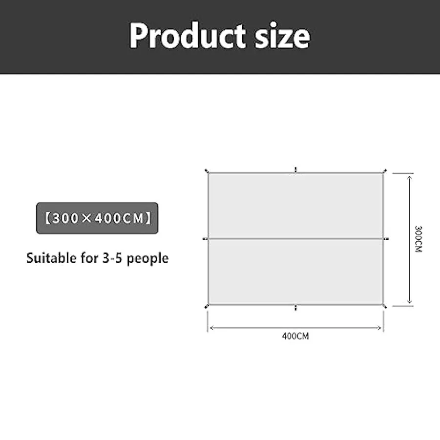 Ftchoice Tenda da campeggio Tarm Amaca impermeabile telo antipioggia all’aperto spiaggia leggero tenda Tarp per pesca campeggio 