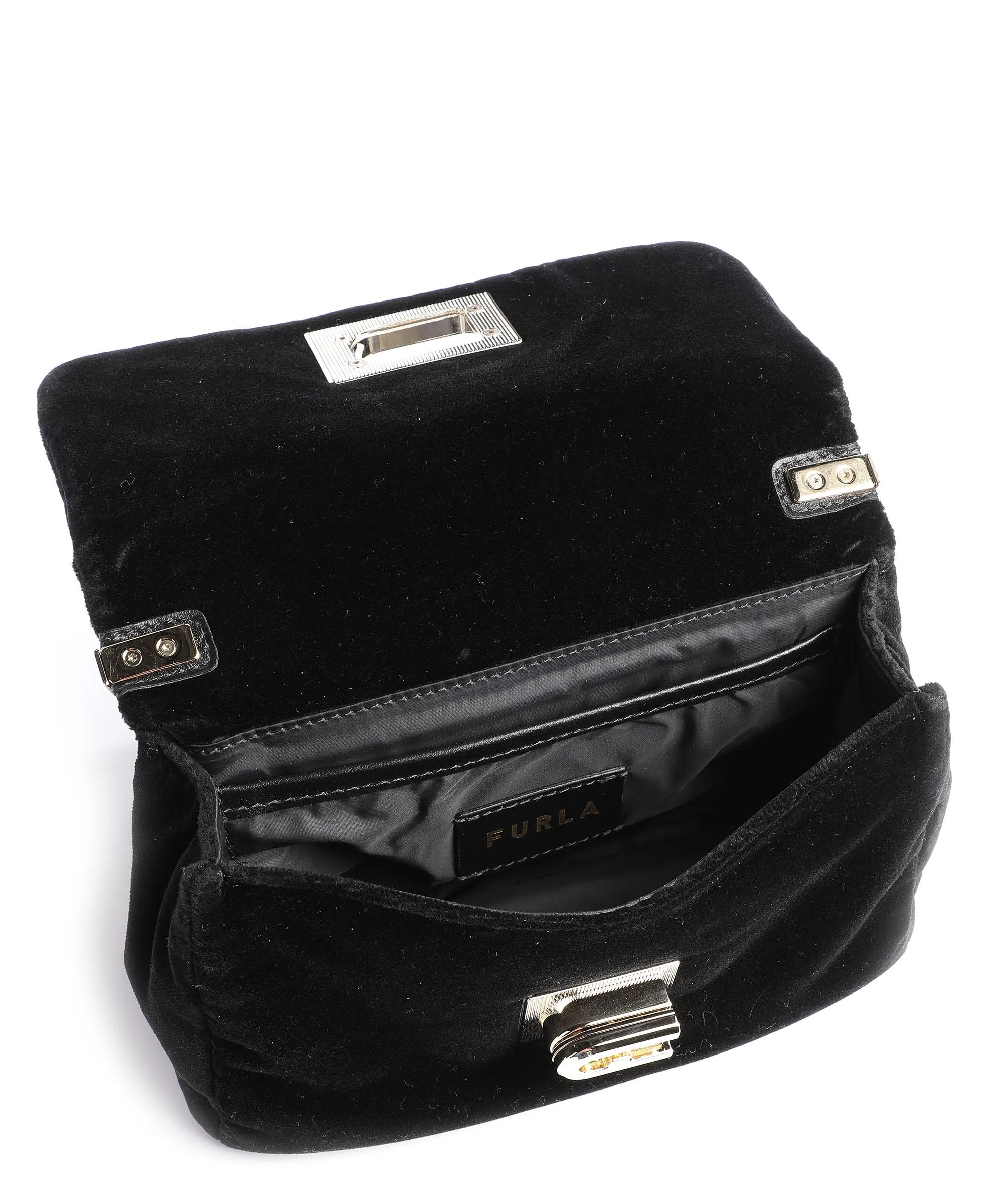  Furla 1927 Mini Borsa a spalla velluti nero  