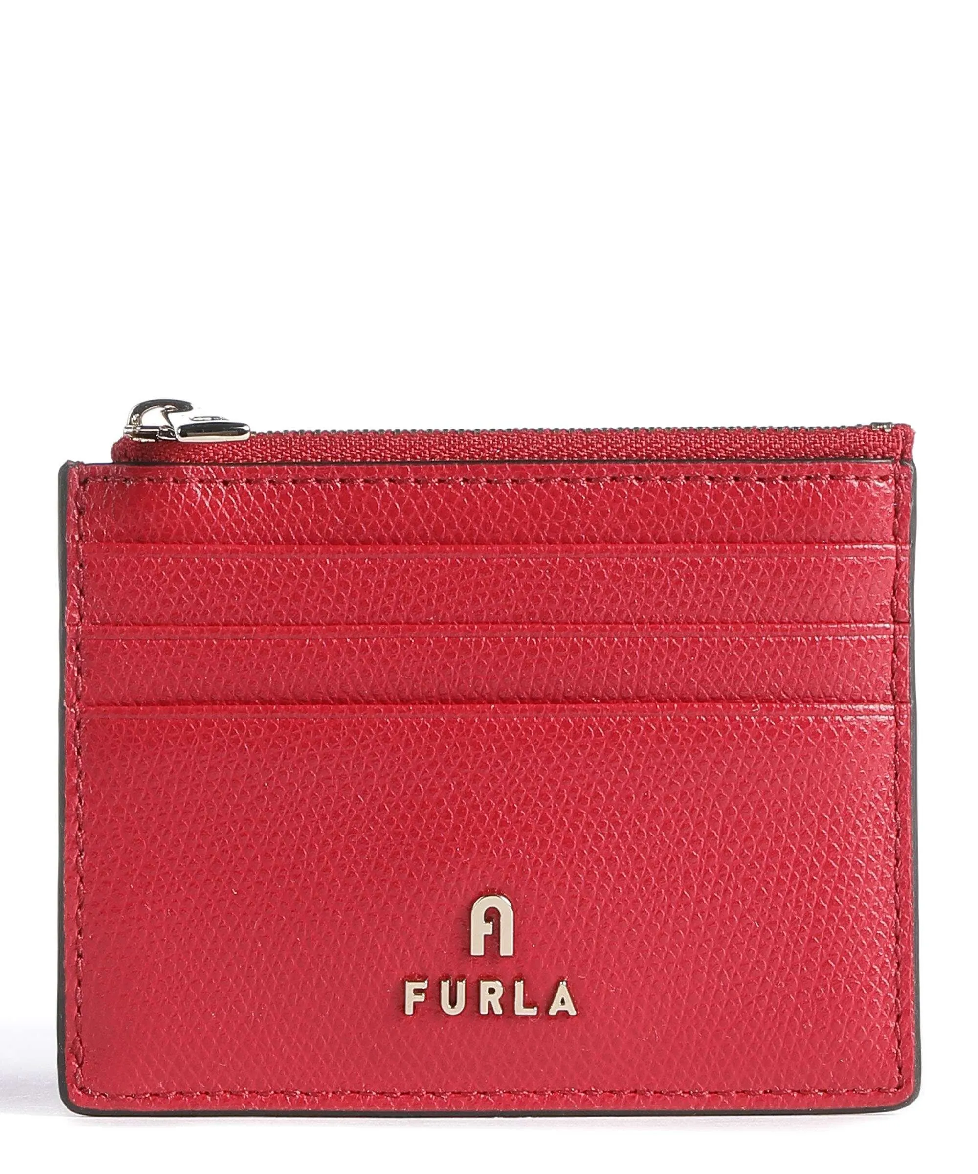  Furla Camelia S Porta carte di credito pelle granulata rosso  